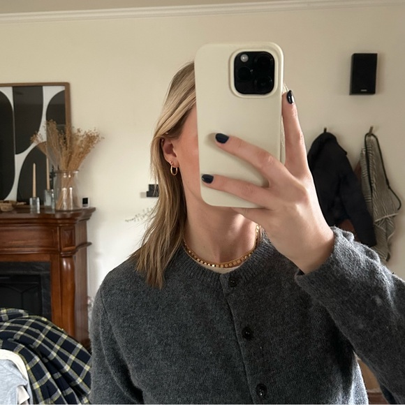 Madewell Mini Geometric Chain Choker Necklace in Gold Plated Brass - Picture 4 of 7